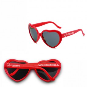 Occhiali da sole a cuore personalizzati con logo | Prod...