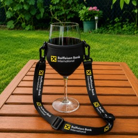 Portabicchiere in Neoprene con Cordino Personalizzato c...